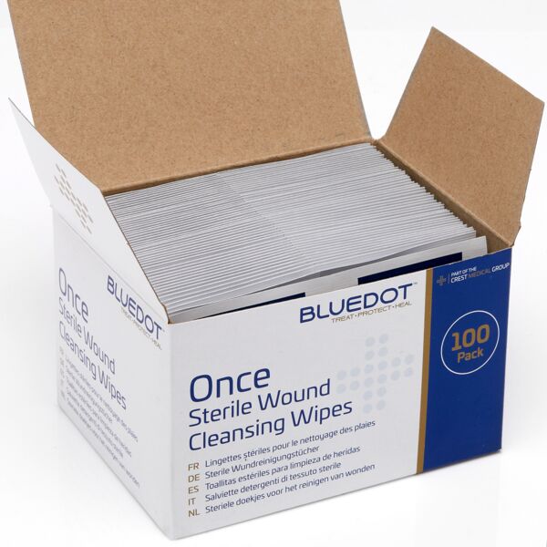 Blue Dot Once Sterile Saline Wipes (Box 100) Thumbnail