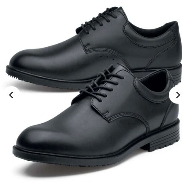 20321 - Cambridge III Slip Resistant Black Leather Men Shoe Thumbnail