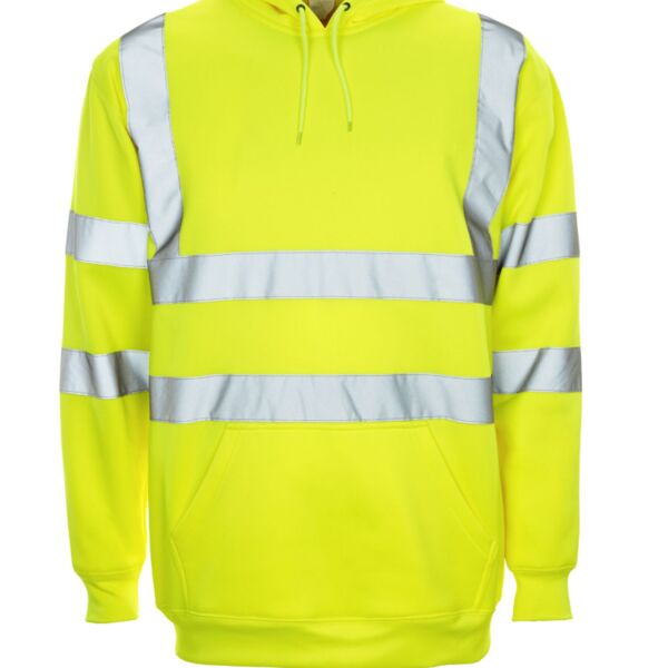 36441-7 - Hi Vis Yellow Hooded Sweatshirt Thumbnail