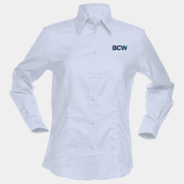 KK361 Ladies Classic Fit Long Sleeve Oxford Shirt Thumbnail